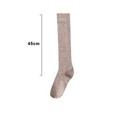 1 Pair Knee High Socks Women Socks Solid Color Stocking College Style Casual JK Japanese Fashion Calf Sock Sports Fitness Socks eprolo