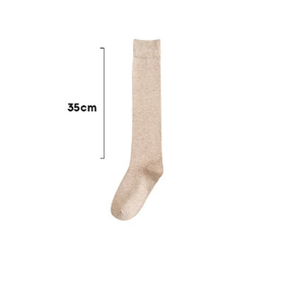 1 Pair Knee High Socks Women Socks Solid Color Stocking College Style Casual JK Japanese Fashion Calf Sock Sports Fitness Socks eprolo