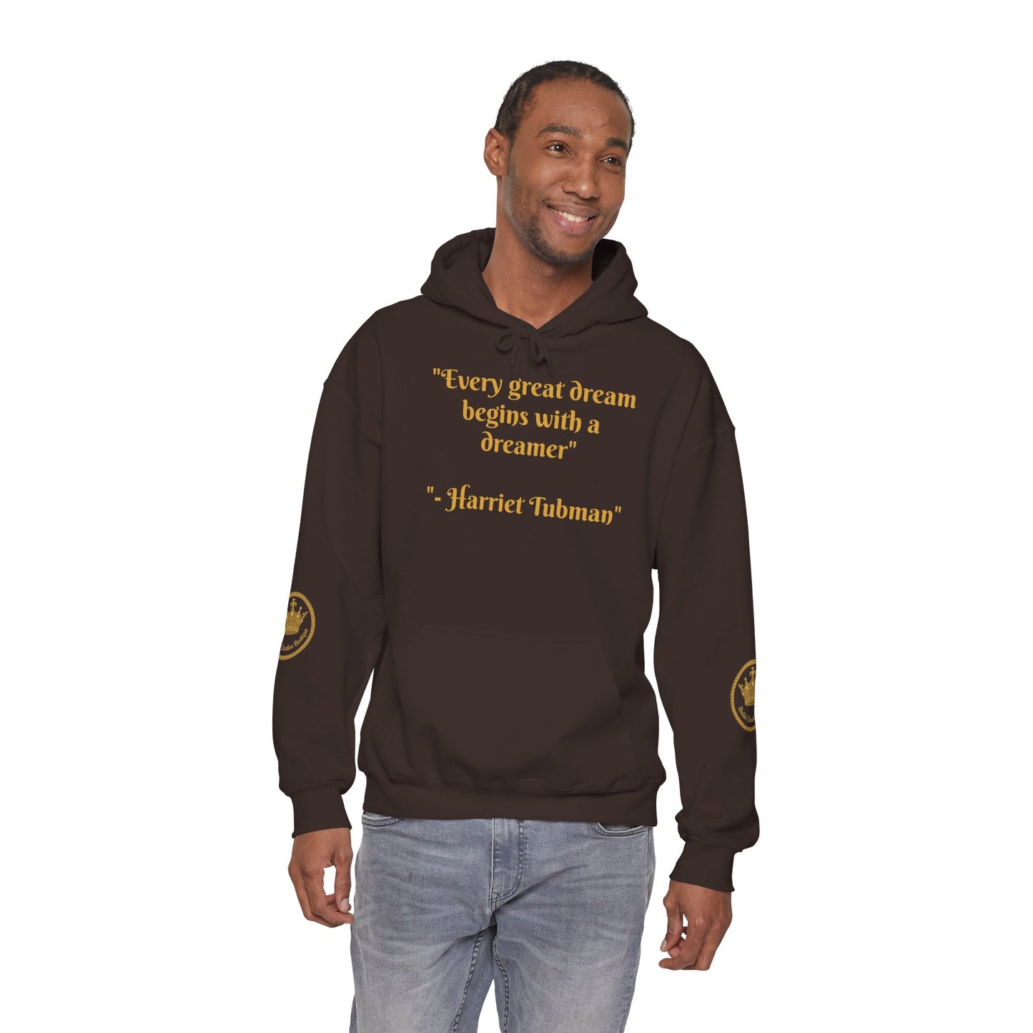 Harriet Tubman Quote Hoodie | "Every Great Dream Begins With a Dreamer" | Unisex Pullover