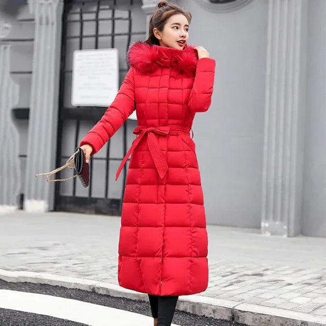 Slim Women Winter Jacket Cotton Padded Warm Thicken Ladies Coat Long Coats Parka Womens Jackets - Shello's Creative Boutique