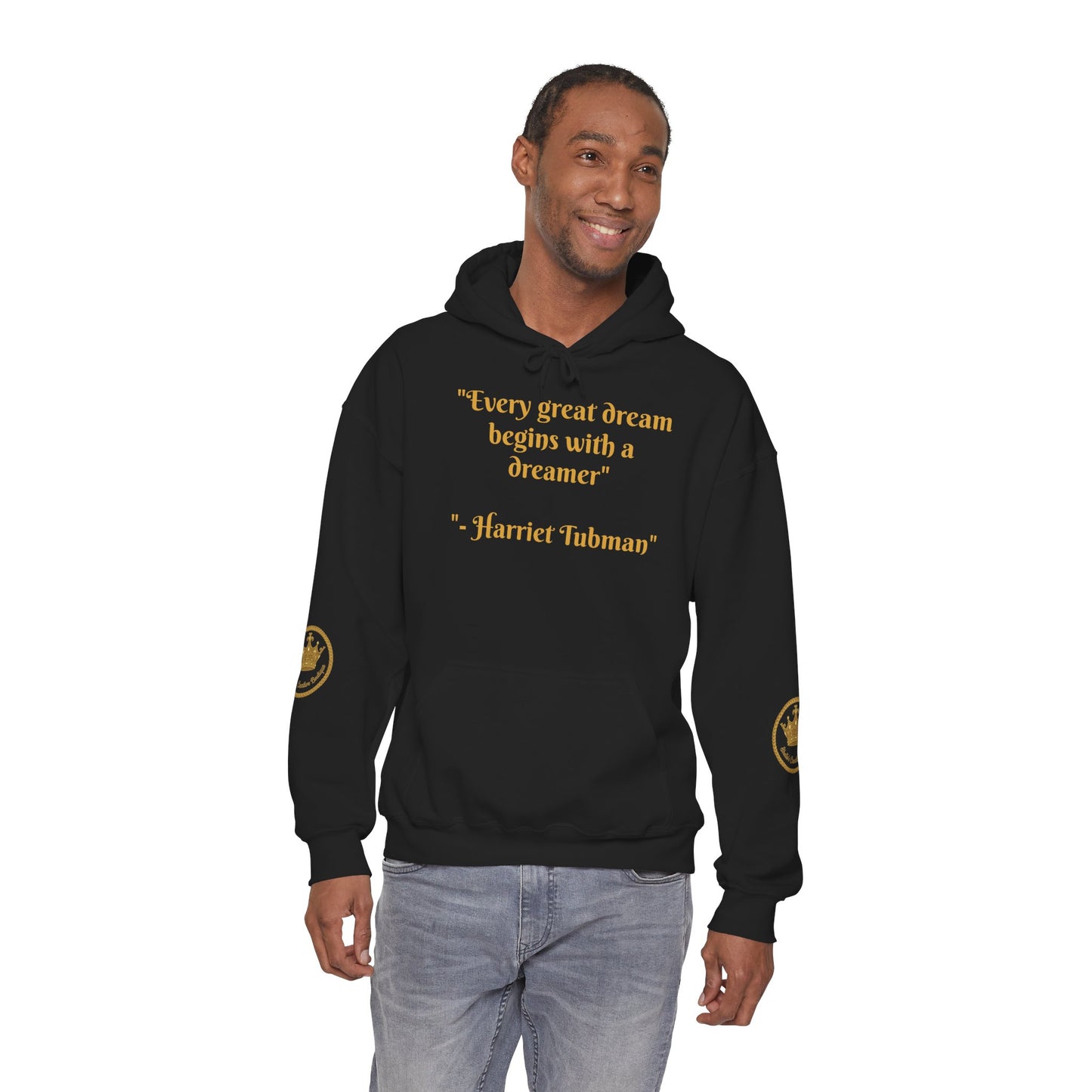 Harriet Tubman Quote Hoodie | "Every Great Dream Begins With a Dreamer" | Unisex Pullover