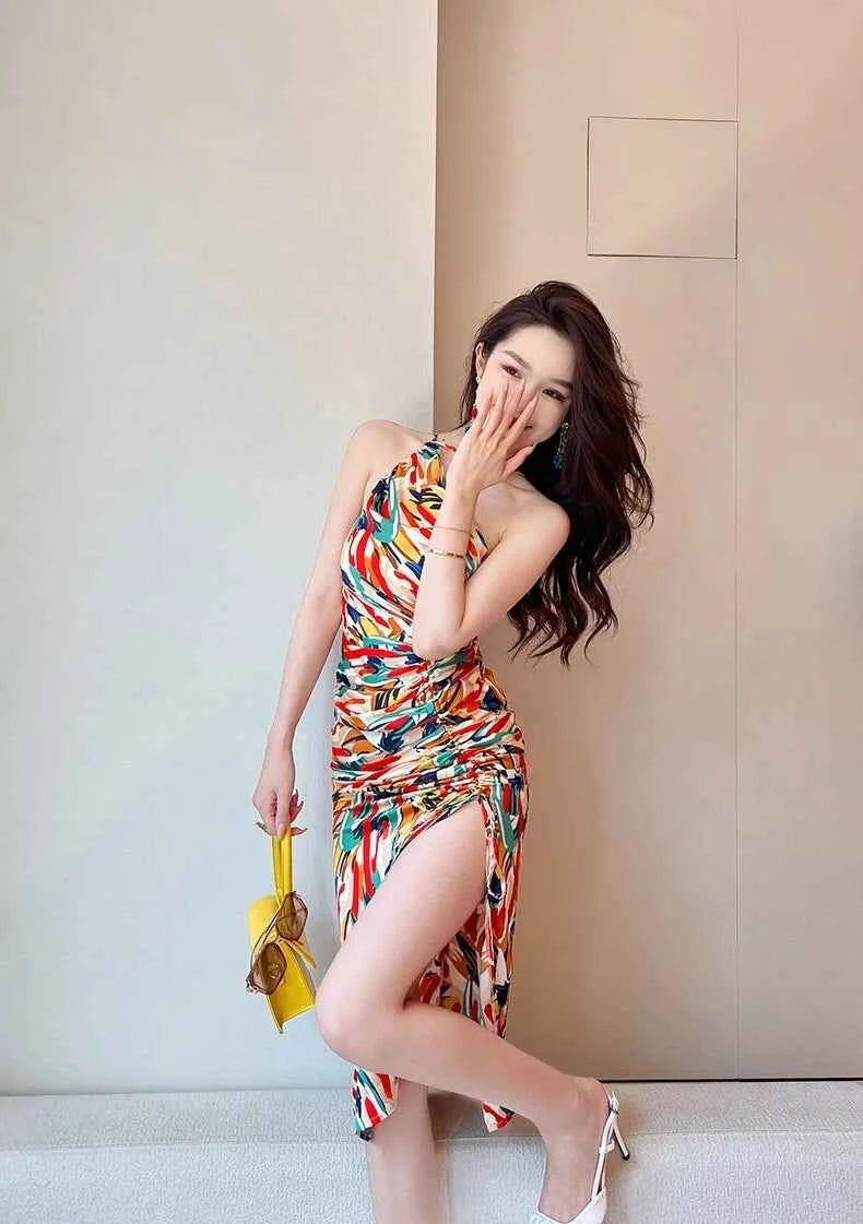 Eprolo Women’s Summer Floral Print Slim Sheath Party Dress