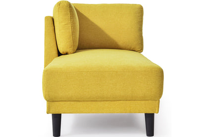 65" Mid-Century Modern Fabric Corner Lounge Chair Upholstered Indoor Chaise Lounge for Bedroom eprolo
