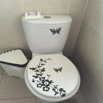 ZooYoo Decorative Butterfly Flower vine bathroom vinyl wall stickers home decoration - Shello's Creative Boutique
