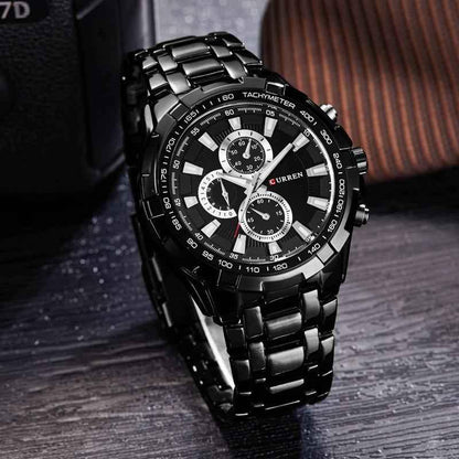 CURREN Men's Waterproof Sports Watch - Durable Quartz Wristwatch for Active Lifestyle - Shello's Creative Boutique