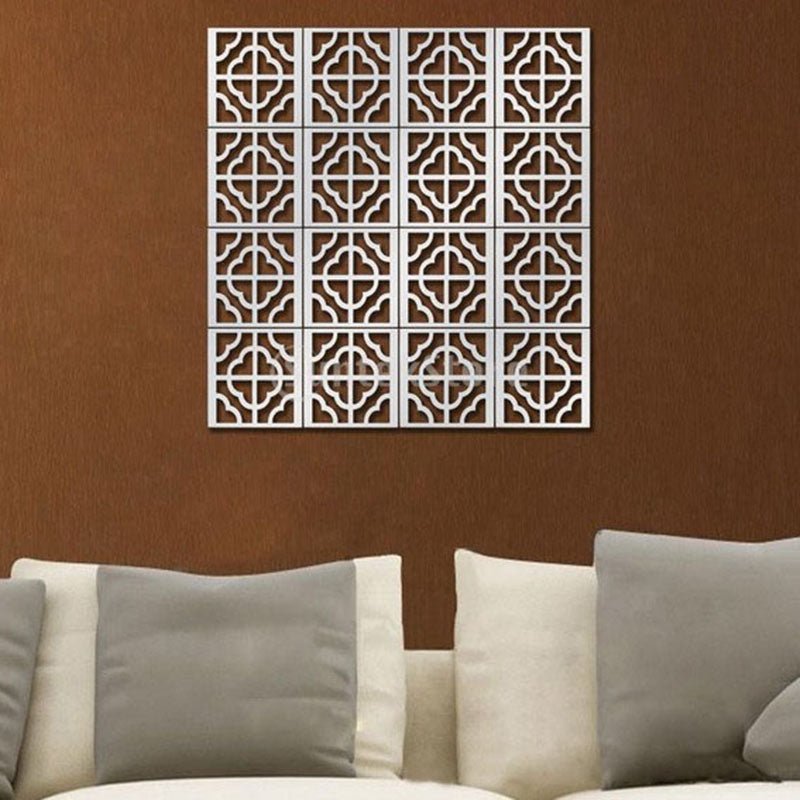 10pcs/set Lace 3D Acrylic Mirror Wall Stickers Suspended for Ceiling Decorate Sticker DIY - Shello's Creative Boutique