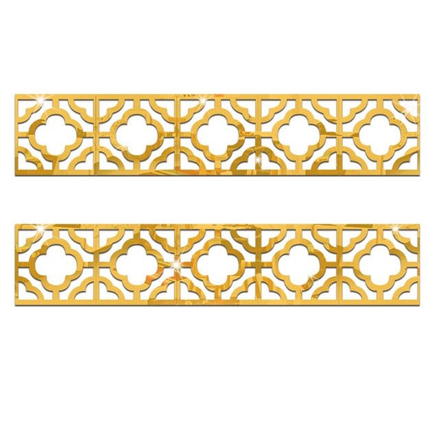10pcs/set Lace 3D Acrylic Mirror Wall Stickers Suspended for Ceiling Decorate Sticker DIY - Shello's Creative Boutique