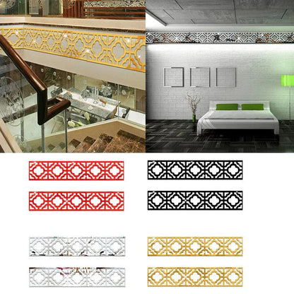 10pcs/set Lace 3D Acrylic Mirror Wall Stickers Suspended for Ceiling Decorate Sticker DIY - Shello's Creative Boutique