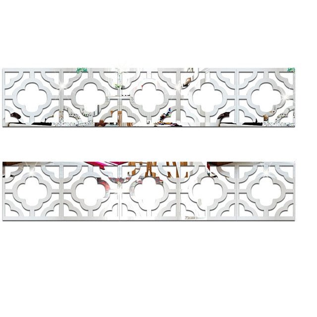 10pcs/set Lace 3D Acrylic Mirror Wall Stickers Suspended for Ceiling Decorate Sticker DIY - Shello's Creative Boutique