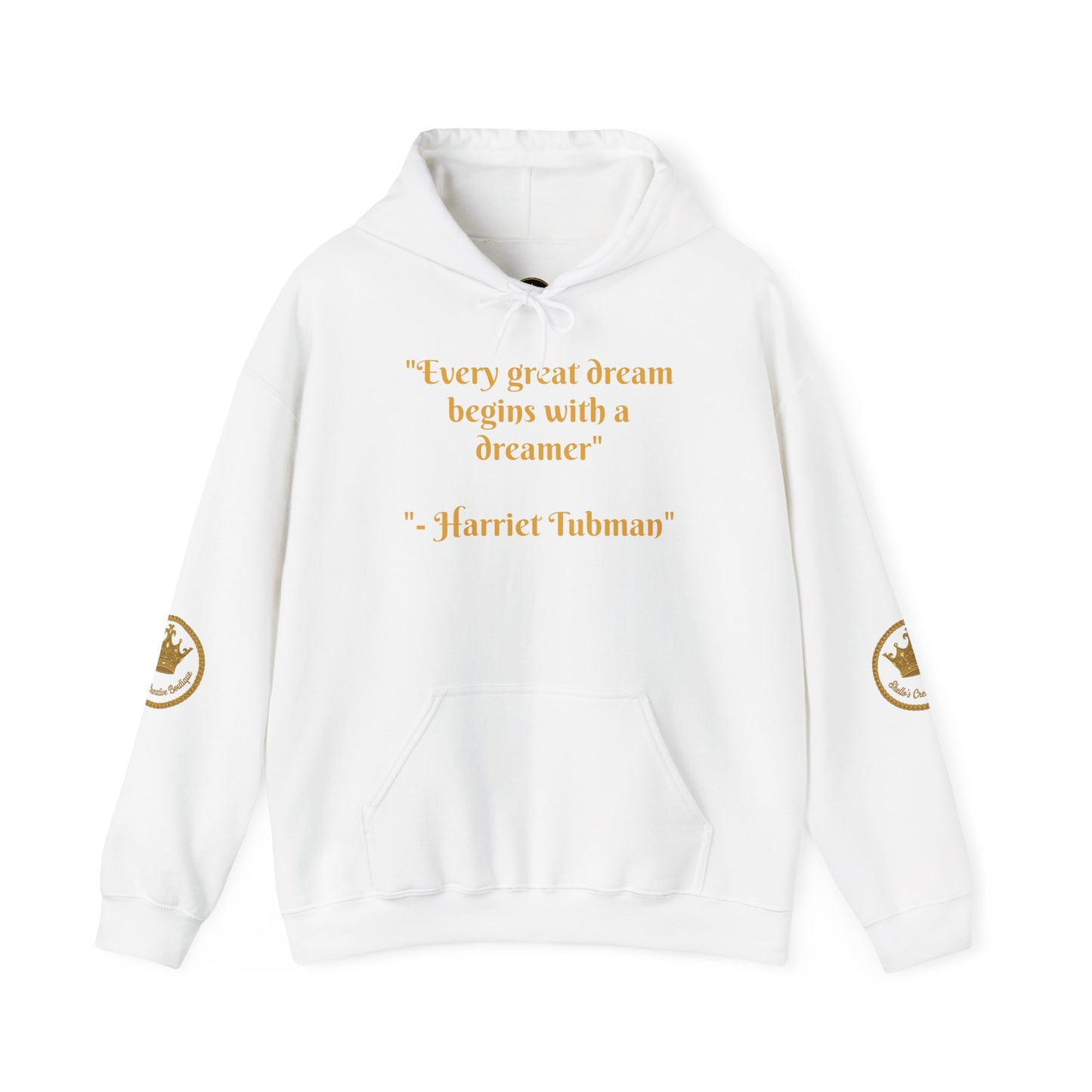Harriet Tubman Quote Hoodie | "Every Great Dream Begins With a Dreamer" | Unisex Pullover