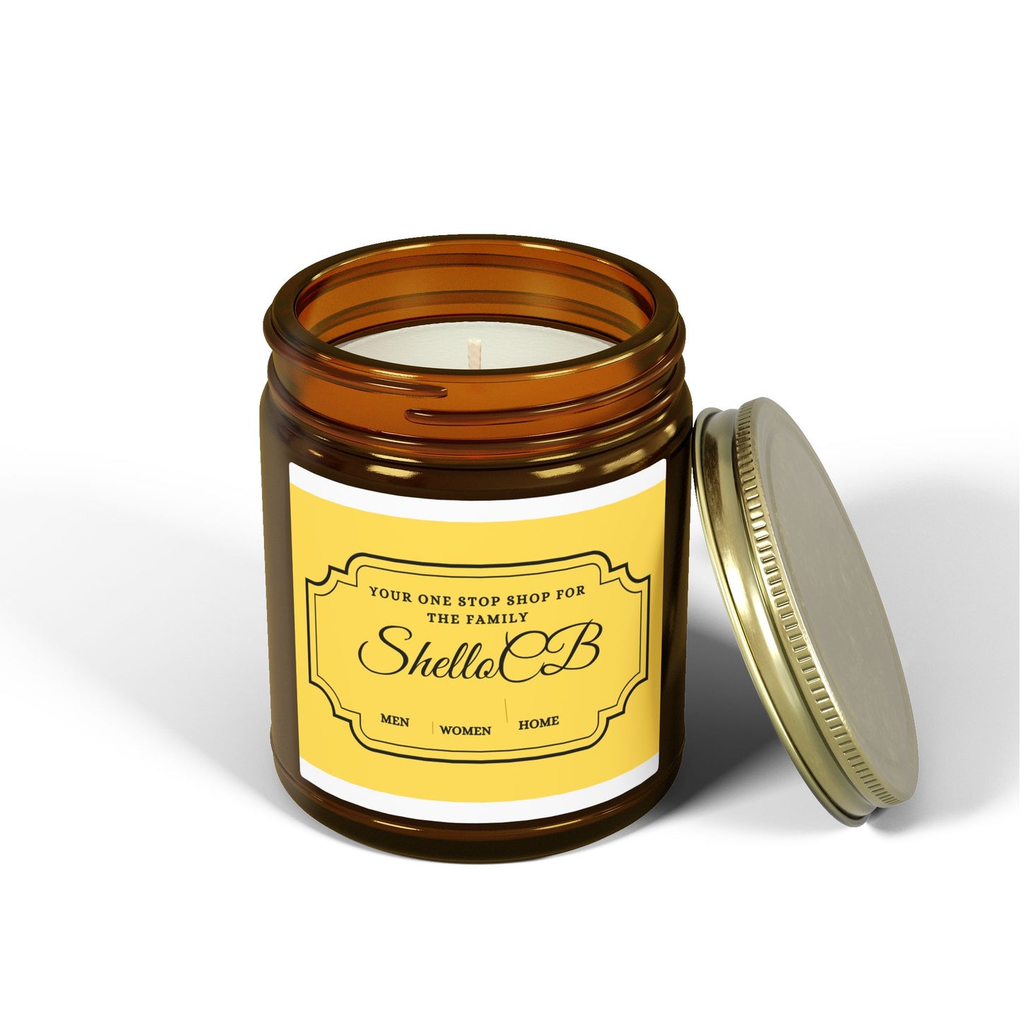Coconut Apricot Wax Candle – Premium Hand-Poured Scented Candle with Gold Lid