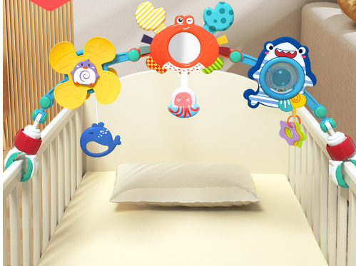Crab bed bell for infants and young children, ringer for children 0-1 years old, hanging comforting and puzzle cart pendant eprolo