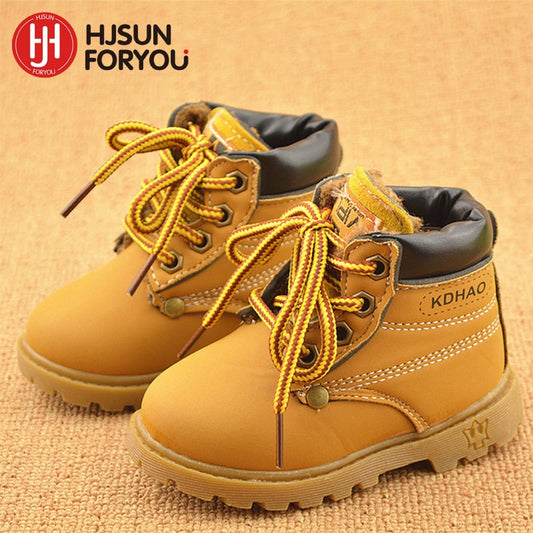 Winter Children's Boots Girls Boys Plush Martin Boots Casual Warm Ankle Shoes Kids Fashion Sneakers Baby Snow Boots eprolo