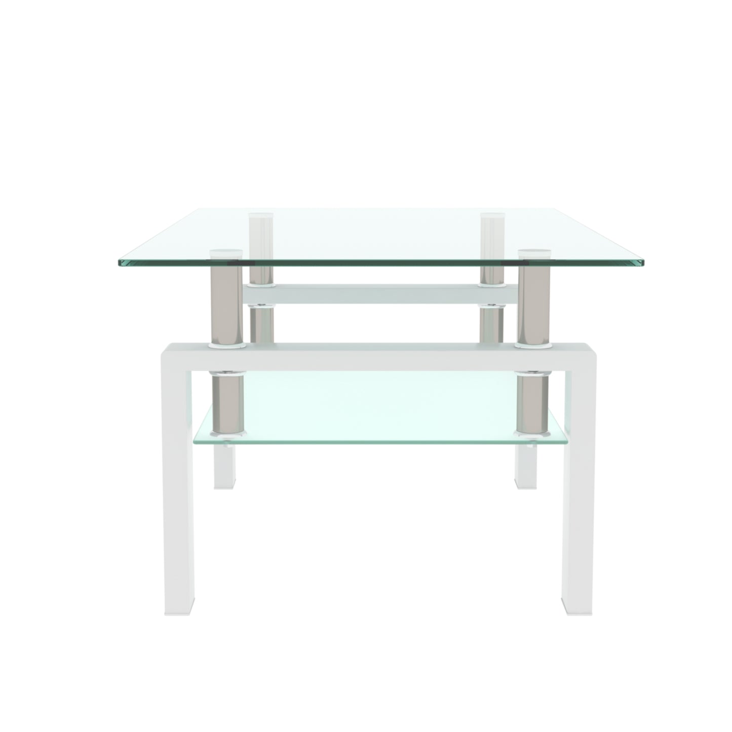 White Coffee Table Clear Coffee Table Modern Side Center Tables for Living Room Living Room Furniture eprolo