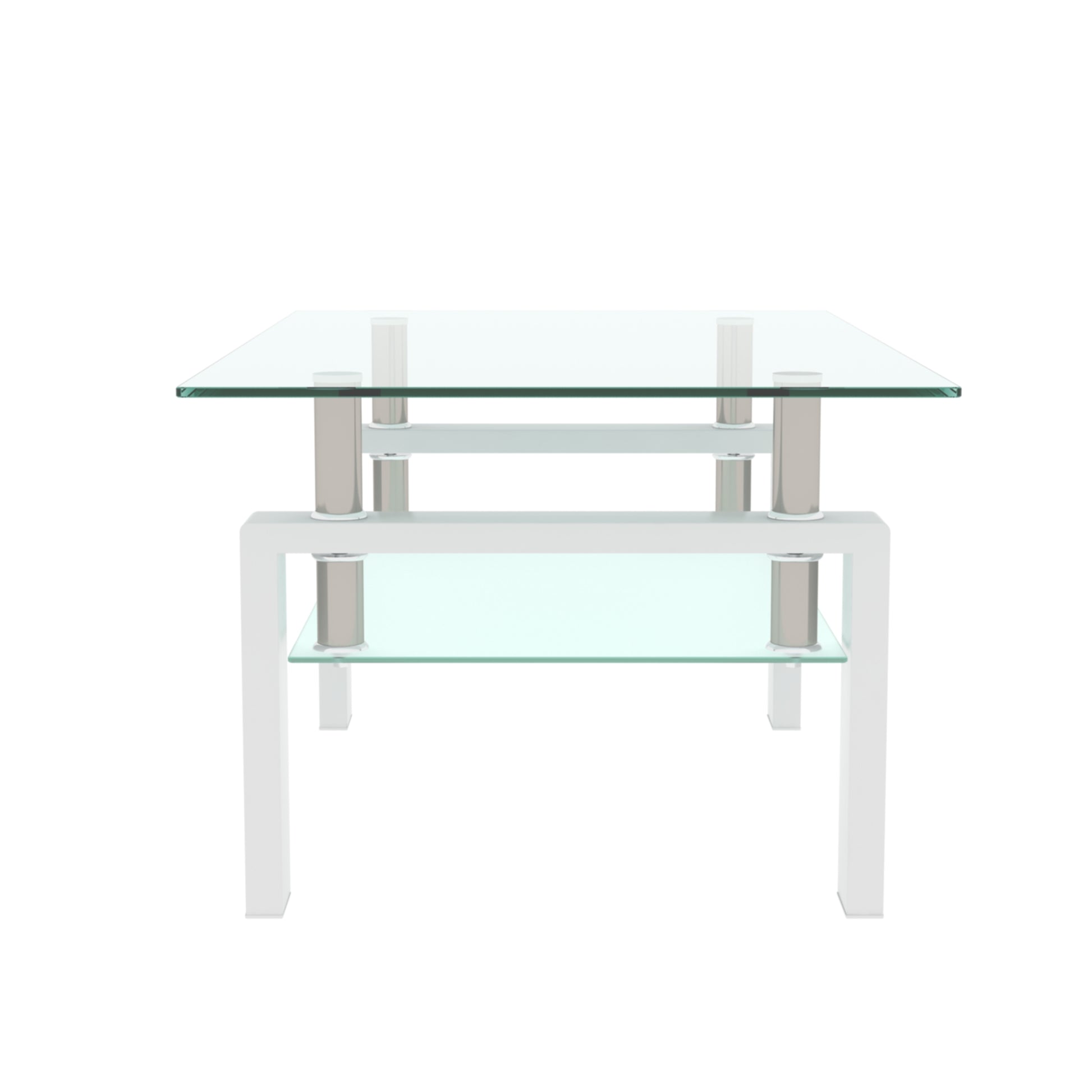 White Coffee Table Clear Coffee Table Modern Side Center Tables for Living Room Living Room Furniture eprolo