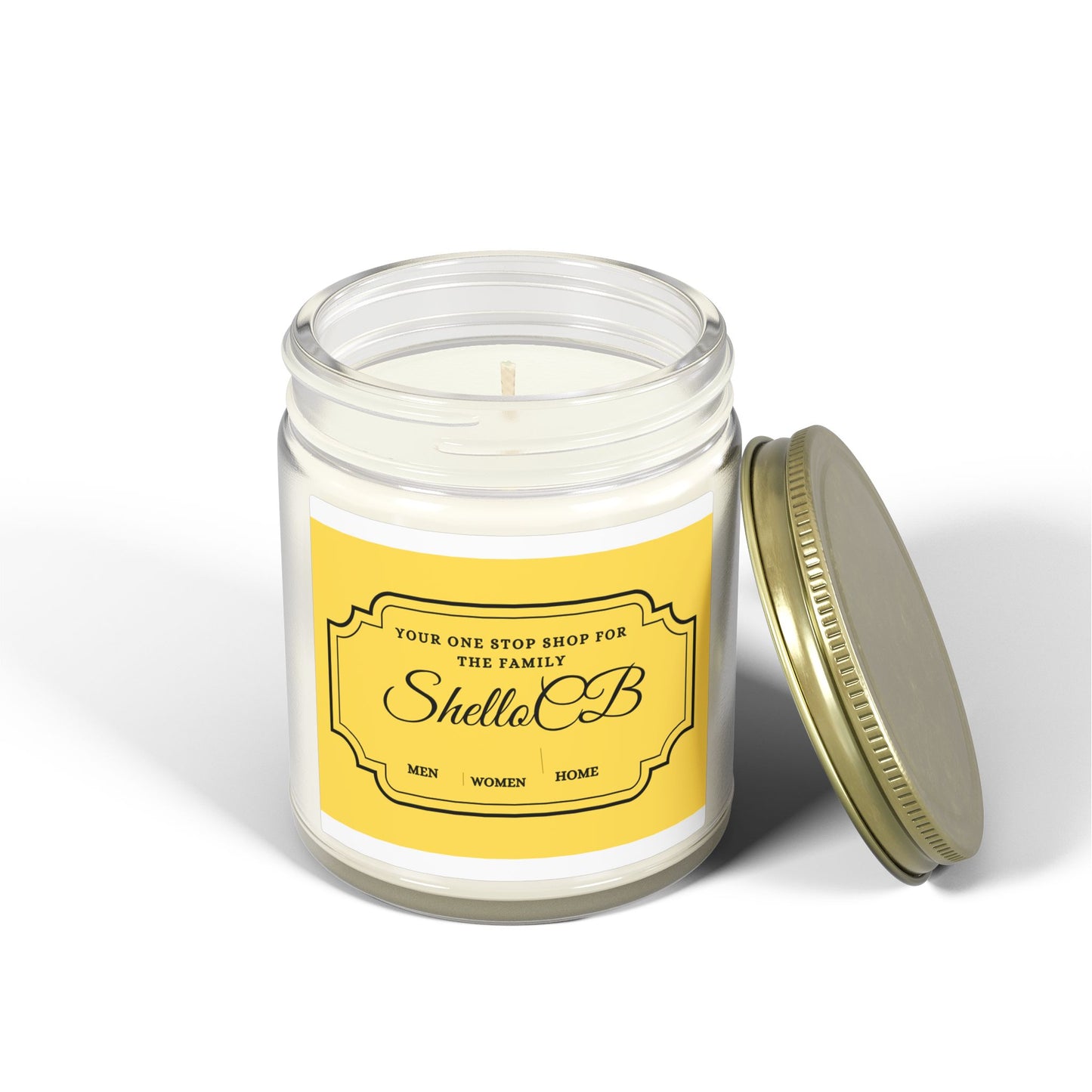 Coconut Apricot Wax Candle – Premium Hand-Poured Scented Candle with Gold Lid