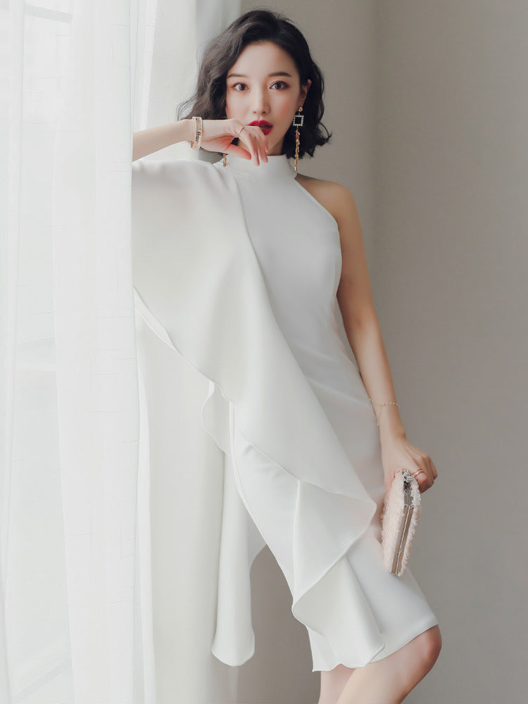 Party party white short evening dress - Shello's Creative Boutique