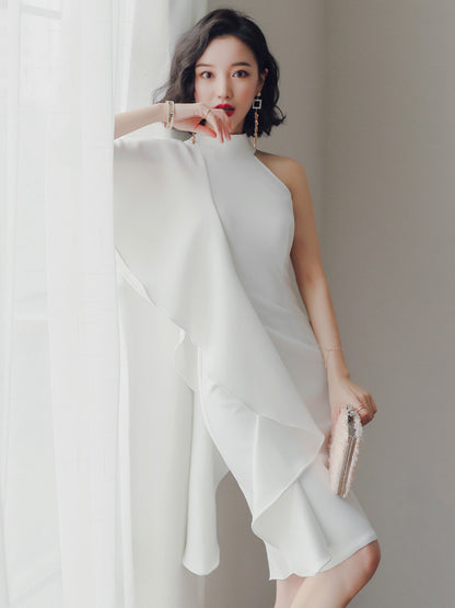 Party party white short evening dress - Shello's Creative Boutique
