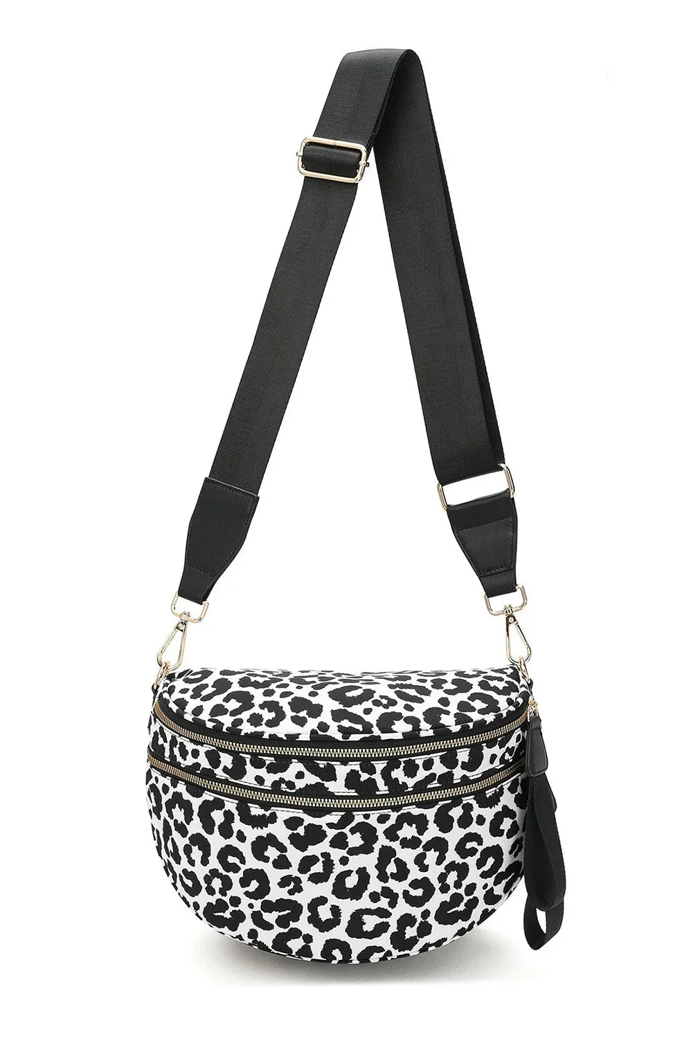 Chestnut Checkered Print Wide Strap Large Crossbody Bag - Shello's Creative Boutique