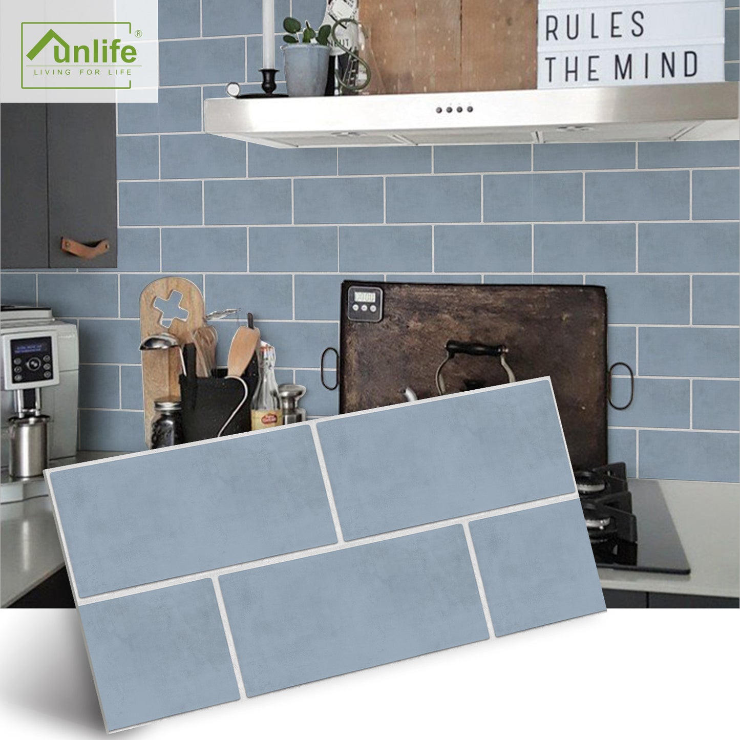  Funlife City Lights Thickened Brick Stickers Home Renovation Kitchen Stove Decoration Self-Adhesive Wall Stickers