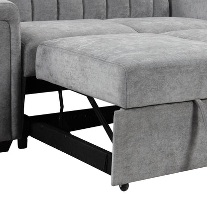 U_STYLE Convertible Soft Cushion Sofa Pull Bed – Stylish & Functional Comfort for Any Space - Shello's Creative Boutique