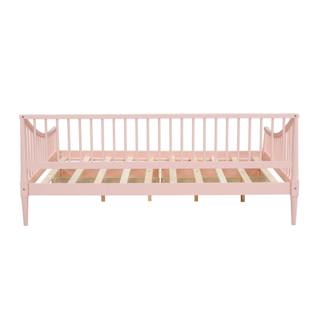 Full Size Daybed with Two Storage Drawers and Support Legs Pink Shello Creative Boutique