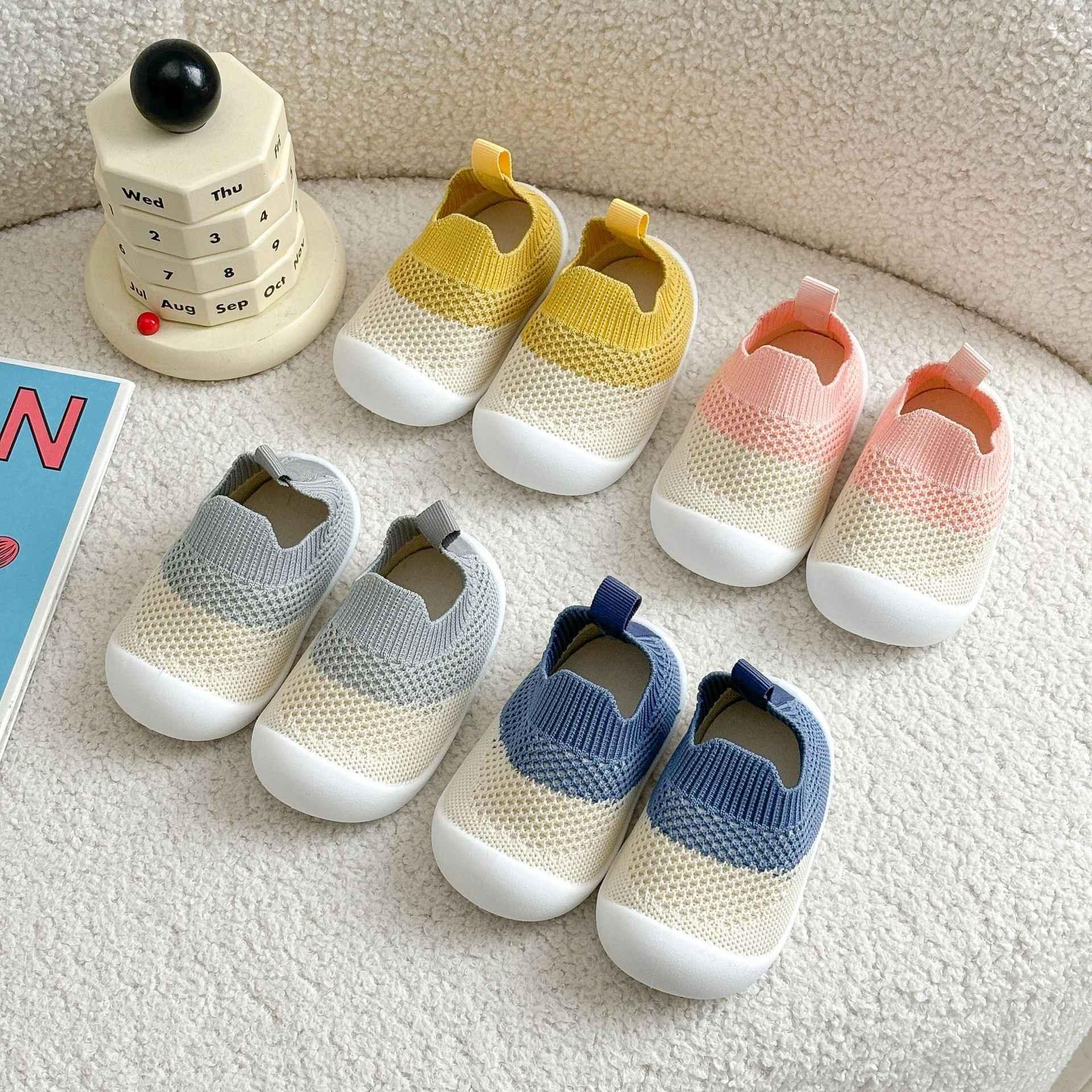 Non-Slip Baby Floor Shoes - Breathable Mesh First Walking Shoes - Shello's Creative Boutique
