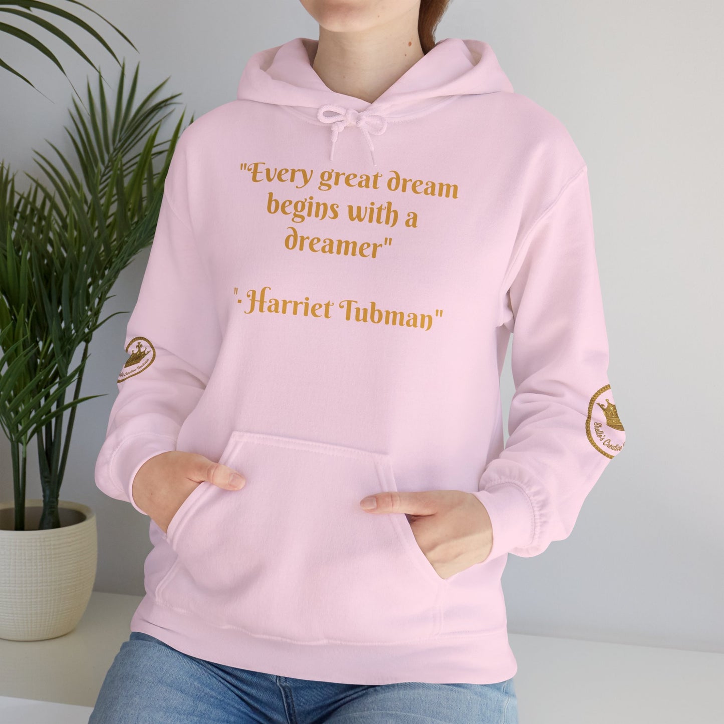 Harriet Tubman Quote Hoodie | "Every Great Dream Begins With a Dreamer" | Unisex Pullover