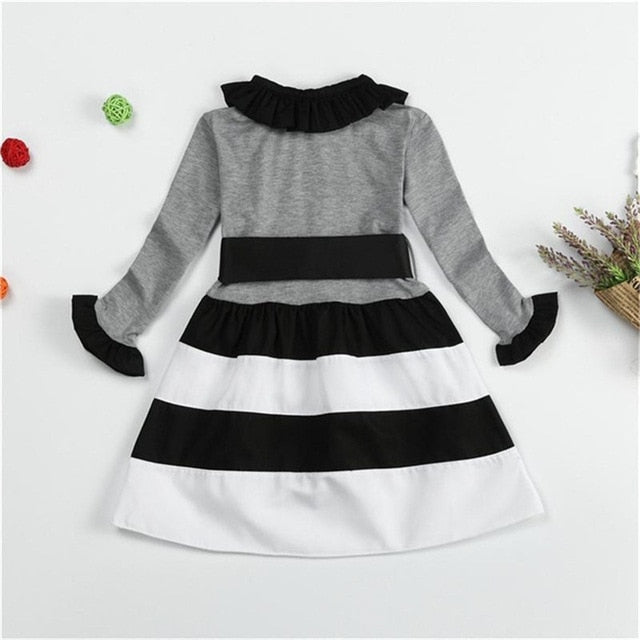 Dot Long Sleeve Dress For Girls Clothing Child Costume Baby Girl Clothing Teenager School Daily Wear Sashes Kids Casual Clothes Shello Creative Boutique
