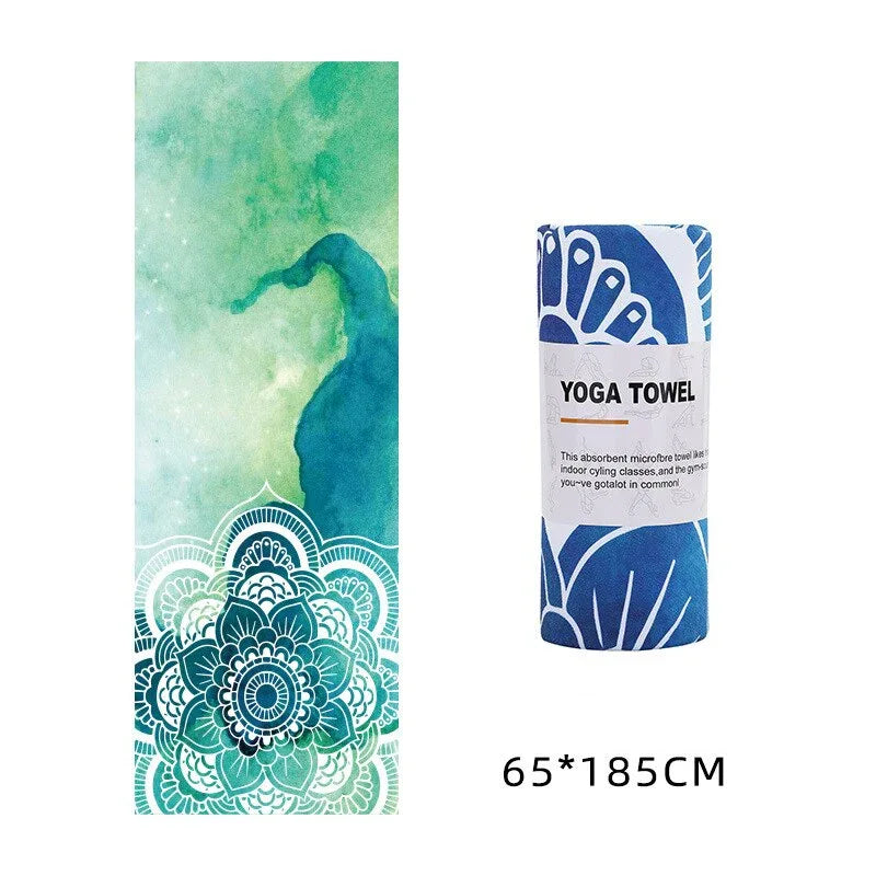 Yoga Towel 183*63cm Printed Yoga Mat Microfiber Non Slip Sweat Towel Fitness Workout Mat Cover for Pilates Gym Yoga Blankets - Shello's Creative Boutique