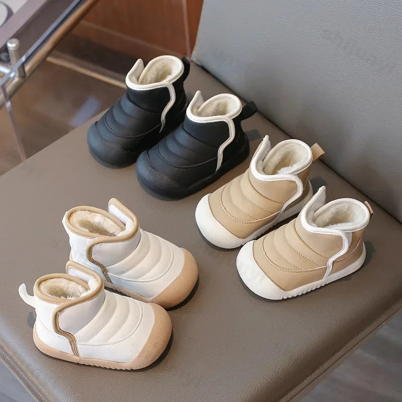 Autumn Winter Children Snow Boots Baby Girls Boys Boots Soft Sole Non-slip Infant Toddler Shoes Outdoor Thick Plush Kids Boots eprolo