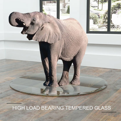 36" Inch Round Tempered Glass Table Top Clear Glass 1/4" Inch Thick Flat Polished Edge - Shello's Creative Boutique