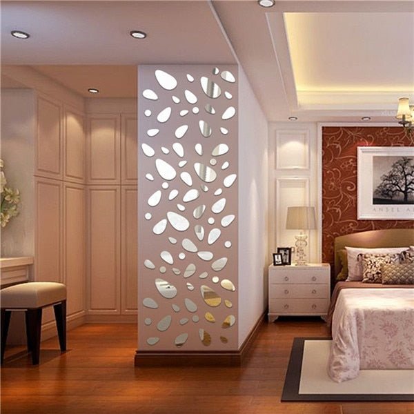 12pcs 3D Mirror Removable Wall Sticker Mirror Mural Wall Decal Modern Art DIY Home Decor - Shello's Creative Boutique
