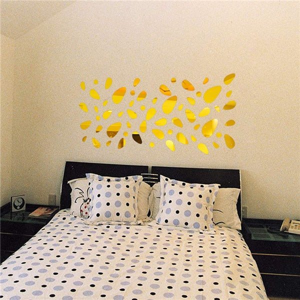 12pcs 3D Mirror Removable Wall Sticker Mirror Mural Wall Decal Modern Art DIY Home Decor - Shello's Creative Boutique