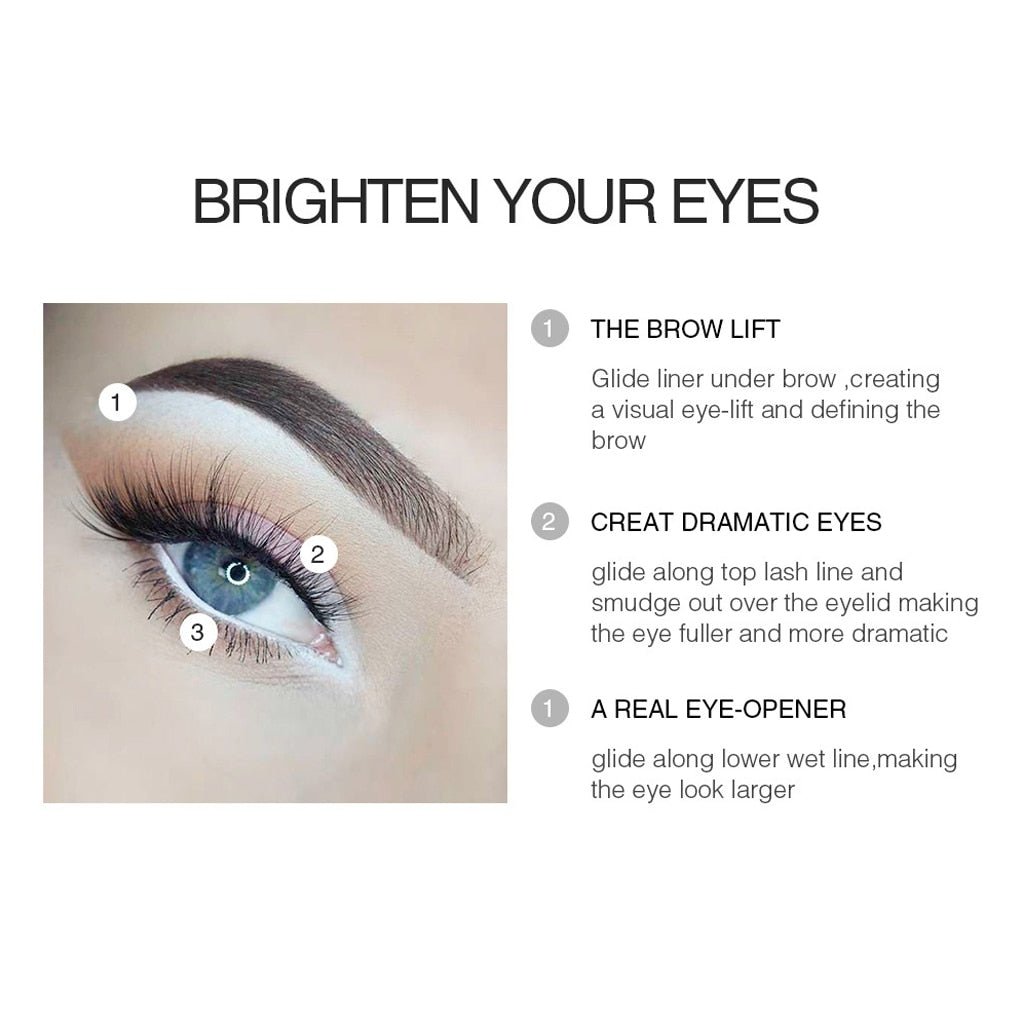 12pcs Eyeliner Pencil Makeup Women Long Lasting Waterproof Pigment Eye Liner - Shello's Creative Boutique