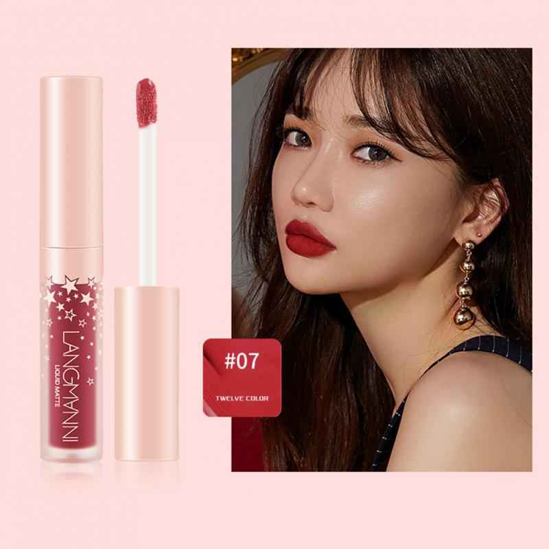 12PCS Matte Lipsticks Waterproof Lipstick Non-stick Cup Lipstick