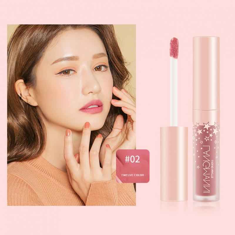 12PCS Matte Lipsticks Waterproof Lipstick Non-stick Cup Lipstick