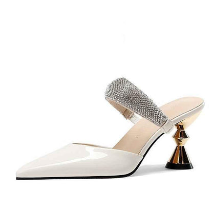 French Rhinestone High Heels – Elevate Your Style with Elegant Charm - Shello's Creative Boutique