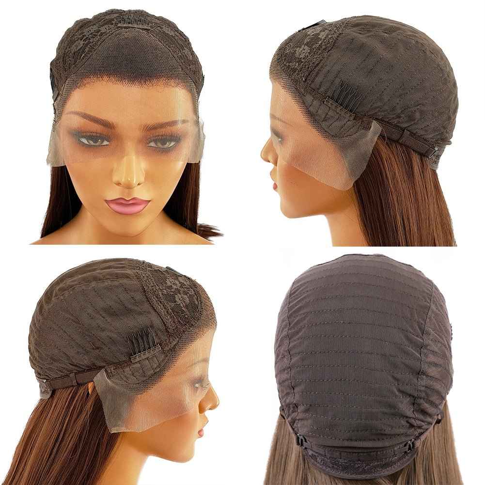 13x2.5 Wig Long Straight Synthetic Hair Wigs Middle Part