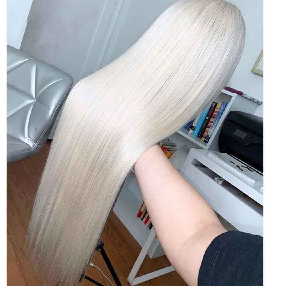 13x2.5 Wig Long Straight Synthetic Hair Wigs Middle Part