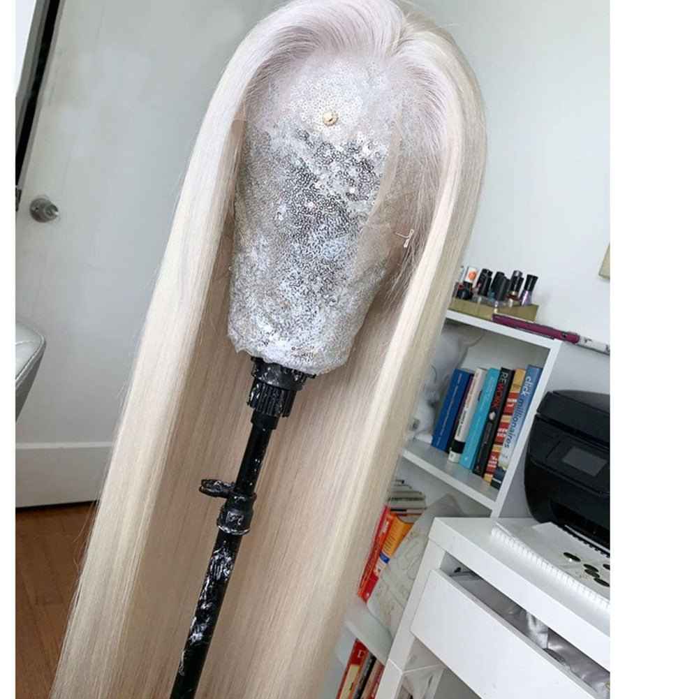 13x2.5 Wig Long Straight Synthetic Hair Wigs Middle Part