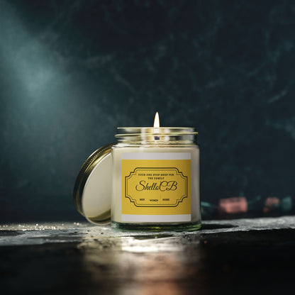Coconut Apricot Wax Candle – Premium Hand-Poured Scented Candle with Gold Lid