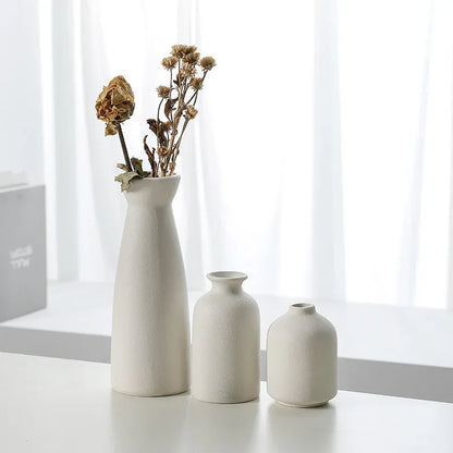 Ceramic Vase Decoration flower planter modern decorative flower set of 3 pieces - Shello's Creative Boutique