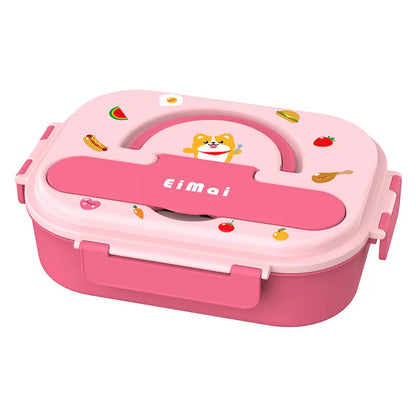 Cartoon cute food grade household 316 stainless steel compartment lunch box lunch box - Shello's Creative Boutique