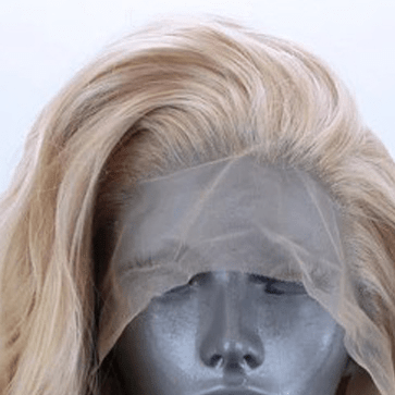 13x2.5 Linen Color Synthetic Fiber Front Lace Wig Head Cover Natural Hairline Ladies Wig - Shello's Creative Boutique