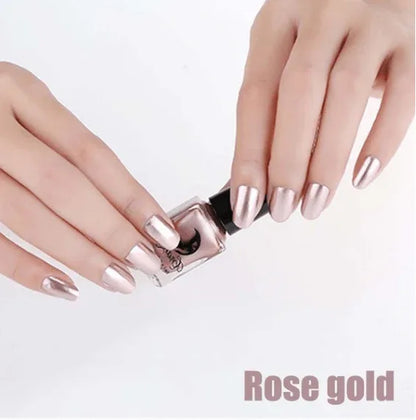 14 Color 6ML Women Fashion Sexy New Metallics Nail Polish Mirror Beauty Makeup - Shello's Creative Boutique