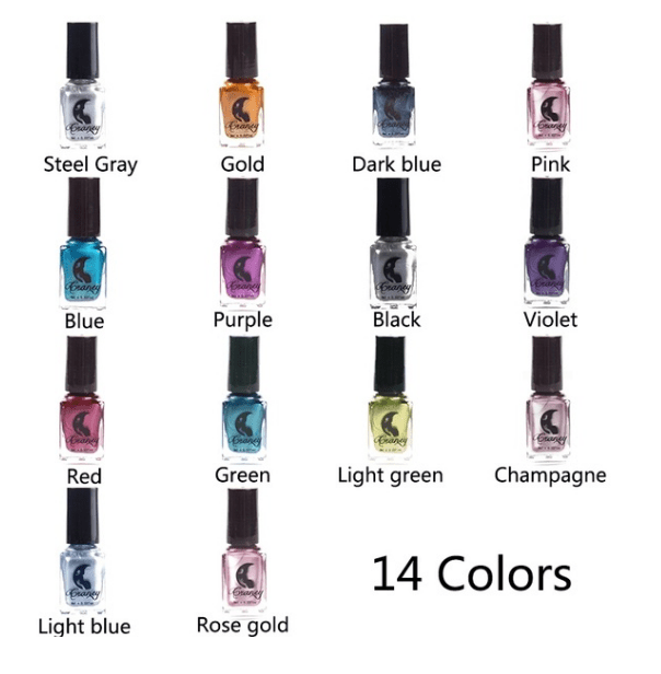 14 Color 6ML Women Fashion Sexy New Metallics Nail Polish Mirror Nail Polish Beauty Makeup Accessories - Shello's Creative Boutique