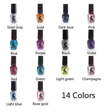 14 Color 6ML Women Fashion Sexy New Metallics Nail Polish Mirror Beauty Makeup - Shello's Creative Boutique