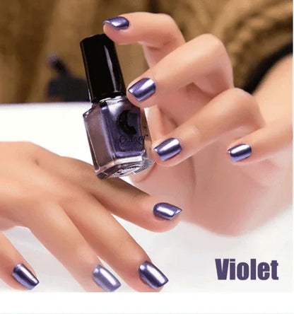 14 Color 6ML Women Fashion Sexy New Metallics Nail Polish Mirror Beauty Makeup - Shello's Creative Boutique