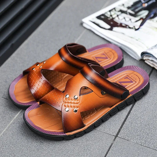 Men shoes Arrival Summer Men Flip Flops High Quality Beach Sandals Anti-slip Zapatos Hombre Casual Shoes Wholesale 43 - Shello's Creative Boutique